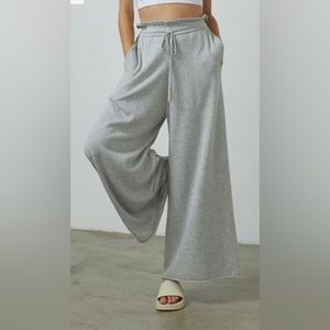 Lunya cozy cotton wide leg pant